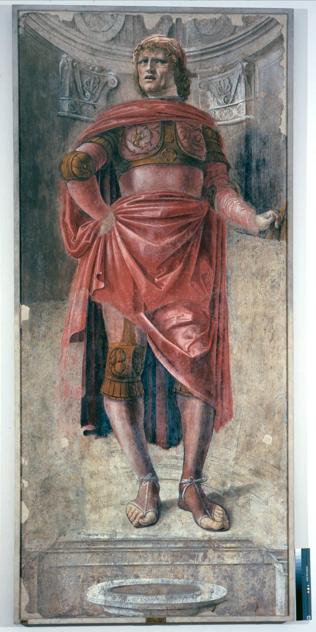 両手に剣を持つ男」1486年頃（カンヴァスにフレスコ画を貼り付けたもの 作： ドナート・ブラマンテ