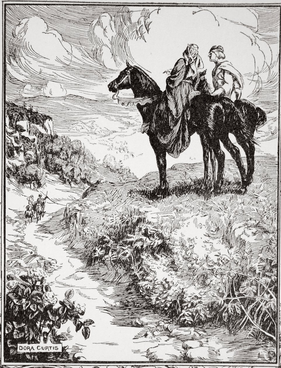 「森の小丘で待っている彼ら」、1905年。 作： ドラ・カーティス