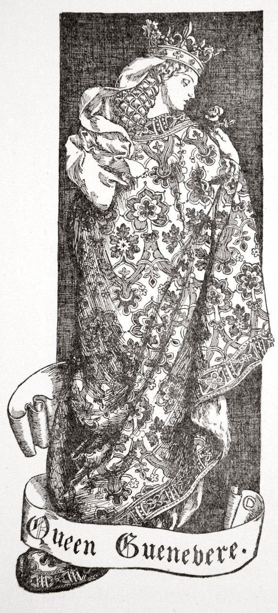 「グィネヴィア女王」、1905 年。 作： ドラ・カーティス