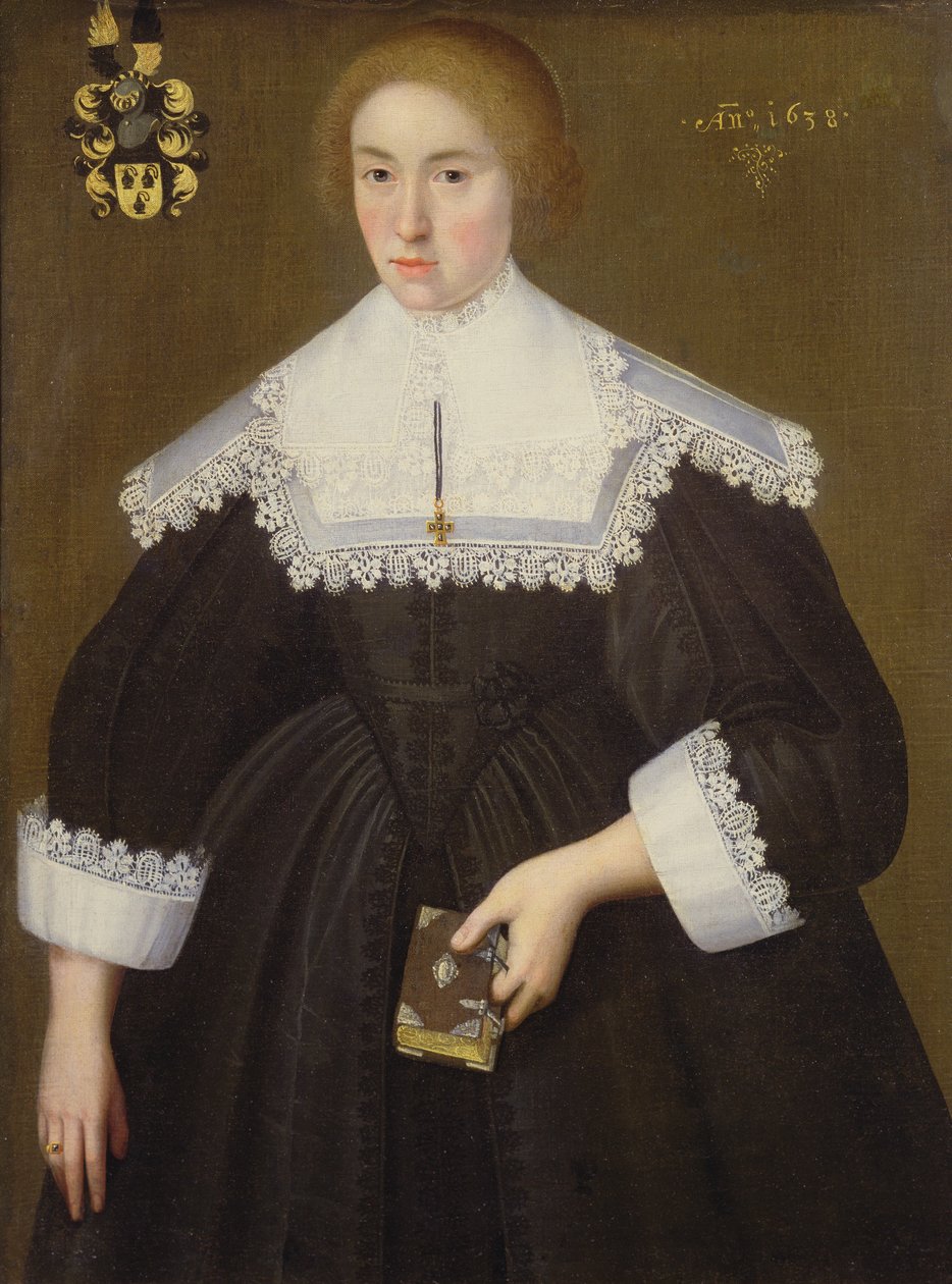 女性の肖像、1638 作： オランダ語学校