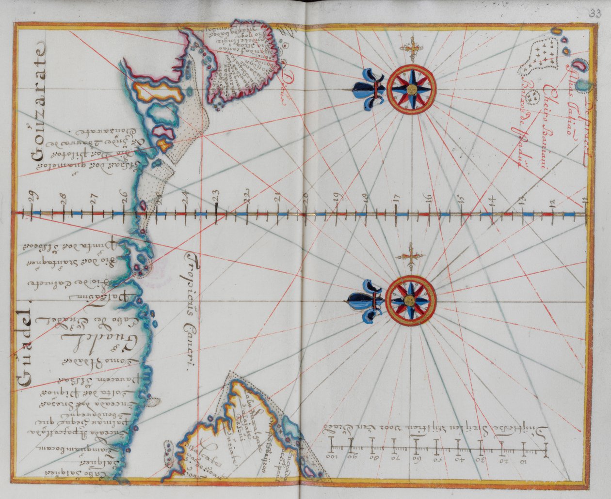 アラビア: アラビア海の地図。 作： オランダ語学校