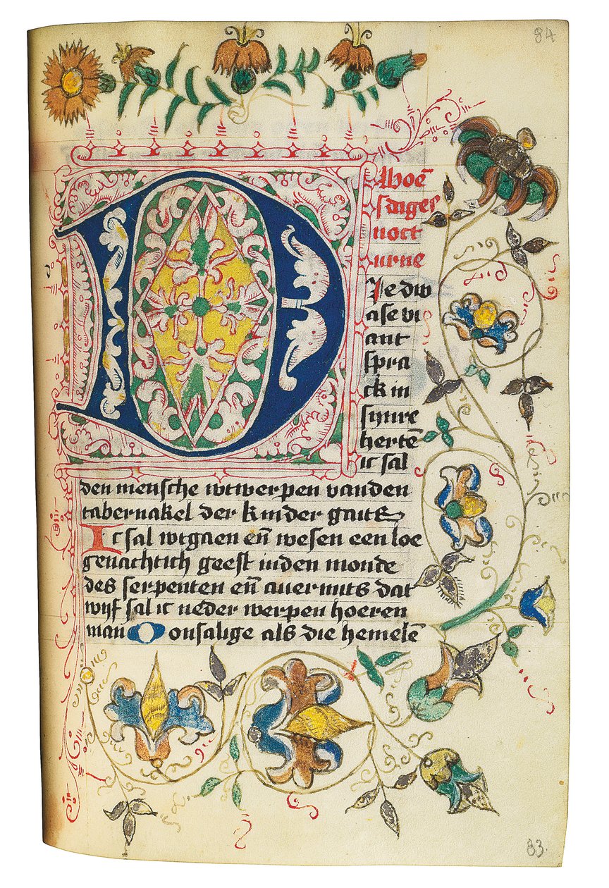 ブック、時間と祈祷書、オランダ語、ラインラント下州、エメリッヒ、クリーブス、c.1480 作： オランダ語学校