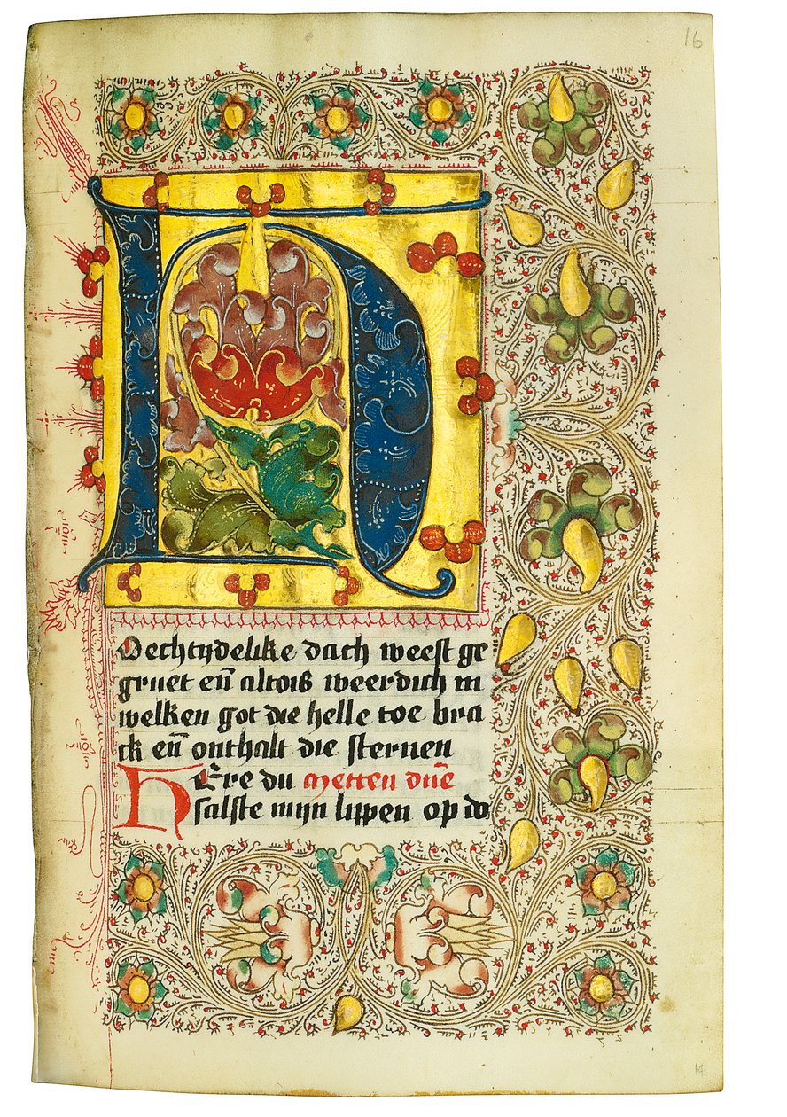 ブック、時間と祈祷書、オランダ語、ラインラント下州、エメリッヒ、クリーブス、c.1480 作： オランダ語学校