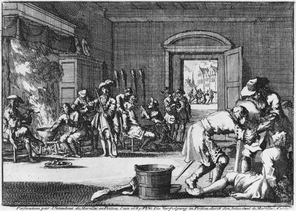 1685年、1686年にポワトゥーでプロテスタントを迫害したIntantant de Marillac 作： オランダ語学校