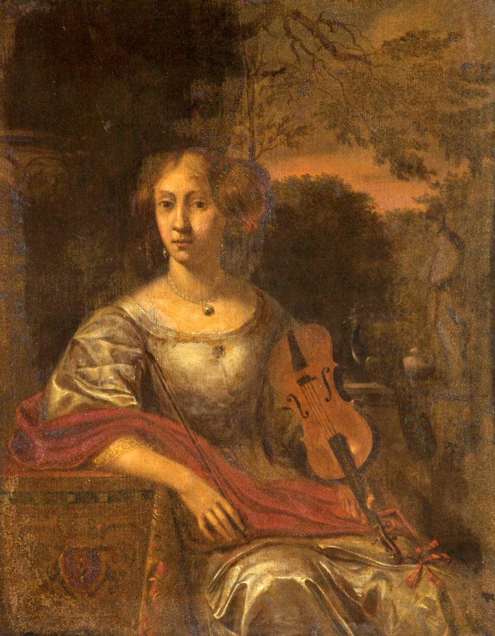 ヴァイオリンを持つ女性、1675年頃 作： オランダ語学校