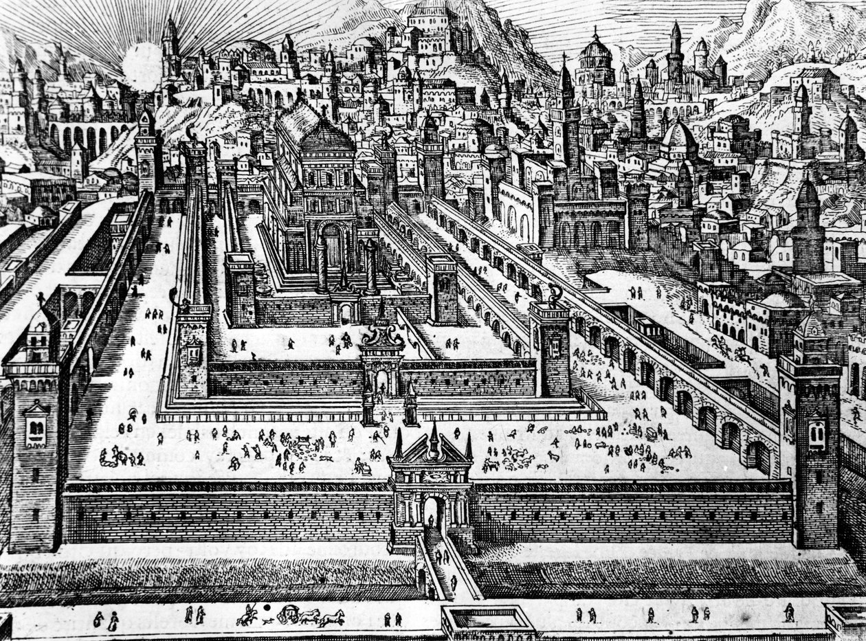 ソロモン神殿の再建、1700年頃 作： オランダ語学校