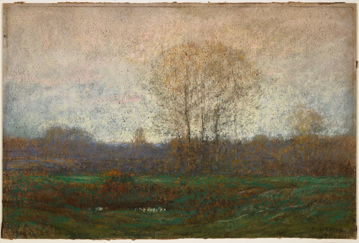 風景、1910（パステル） 作： ドワイトウィリアムトライオン