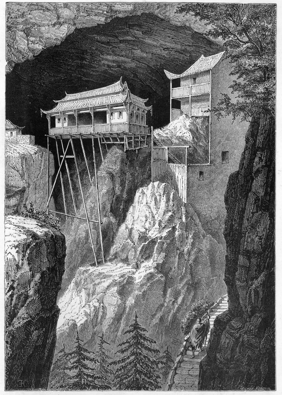 ファングクワンユアン寺院、1893年 作： E.ガルニエ