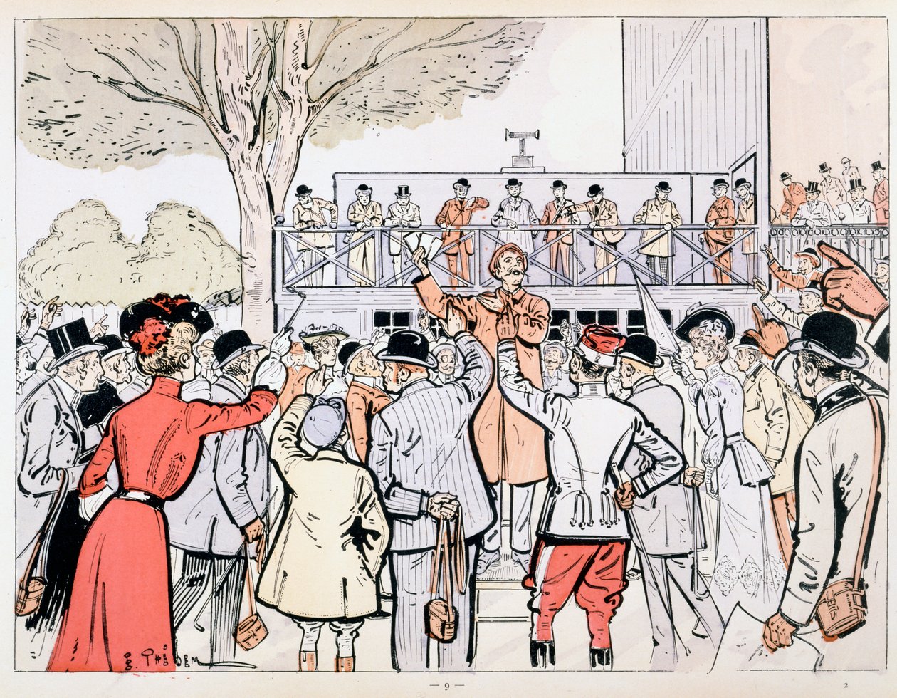 Oncourse Bookie、1905年頃 作： E.セレン