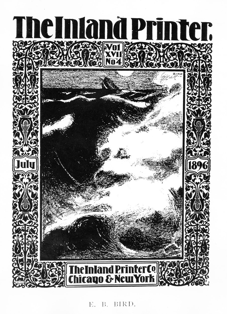 内陸プリンターの表紙、1896年7月 作： EBバード