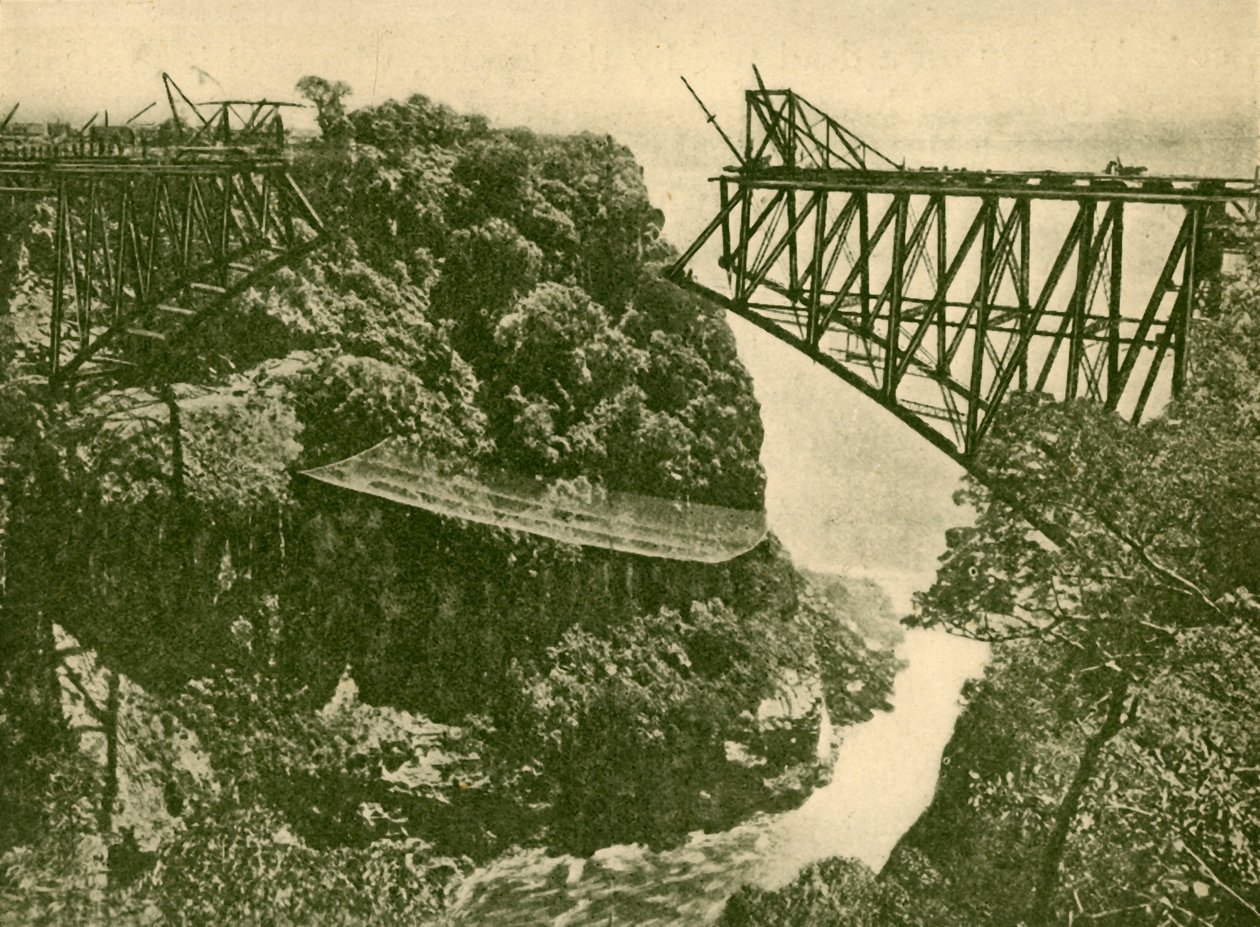 ザンベシ鉄道橋の建設、c1930。 作： ENA