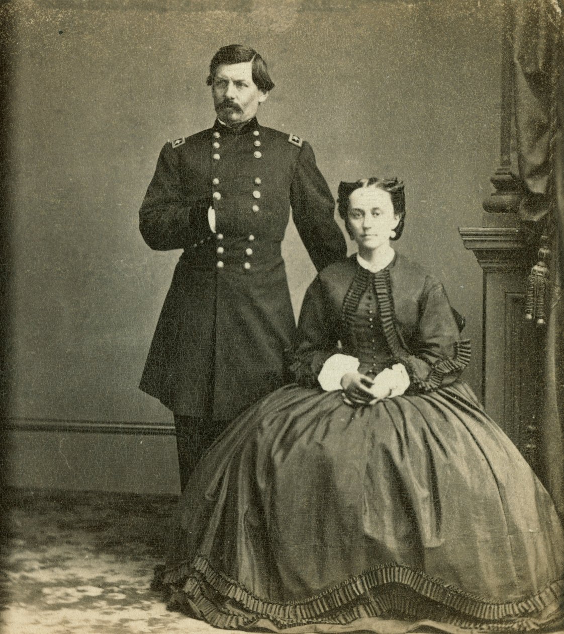 ジョージB.マクレラン少将とその妻、Anthony&39;s Stereoscopic Views、1861-65年発行 作： E.アンソニー