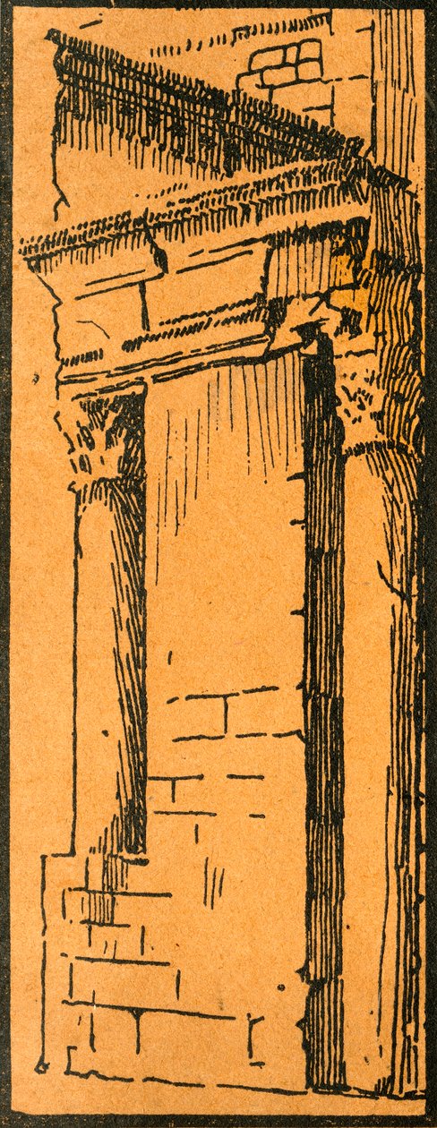 「Hotel du Nord-Pinus に隣接するフォーラムのポーチコ」、1920 年代。 作： Eラゲット