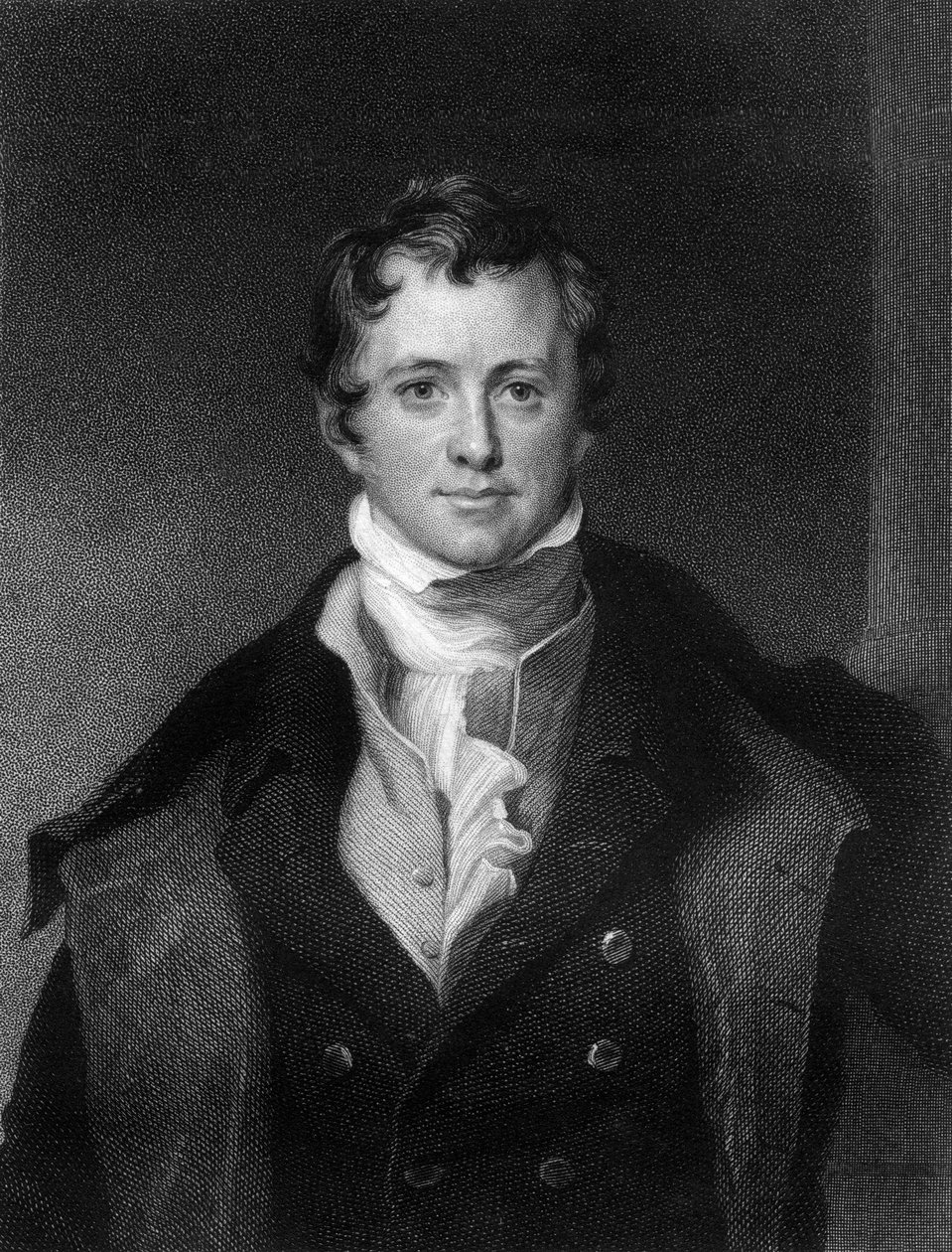 1845年、コーニッシュの化学者であり物理学者でもあるハンフリーデービー卿。 作： E.スクリベン