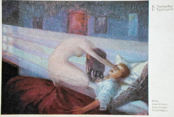 悪夢、1910年頃（カラーリソ） 作： E.Turbacky