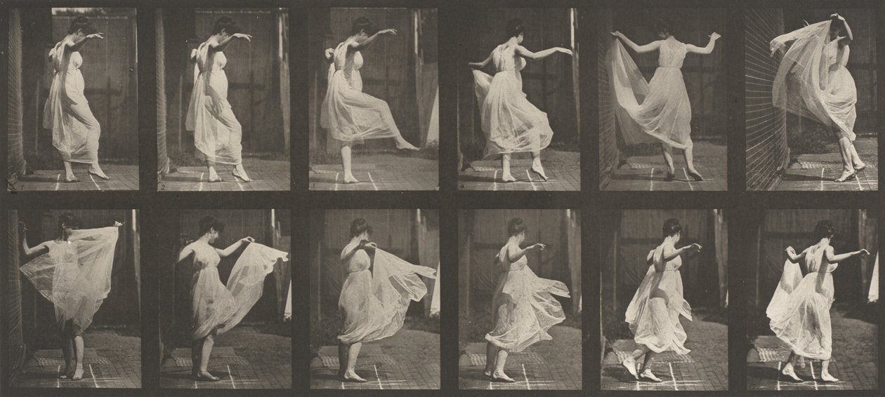 プレート番号 188。ダンシング ファンシー、1887 年。 作： エドワード・マイブリッジ