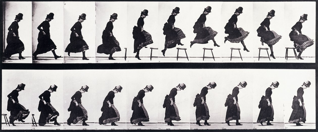運動研究、c.1872-1885 作： エドワード・マイブリッジ