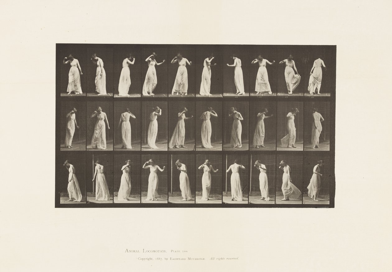 プレート194.Dancing、1885 作： エドワード・マイブリッジ
