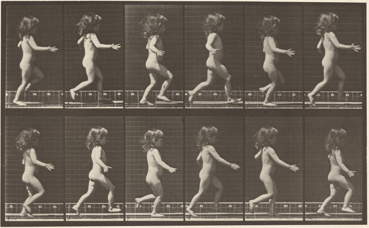 プレート番号469走る子供、1887年（写真） 作： エドワード・マイブリッジ