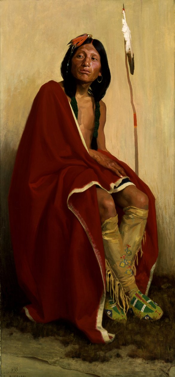 タオス族のエルクフット 作： Eanger Irving Couse