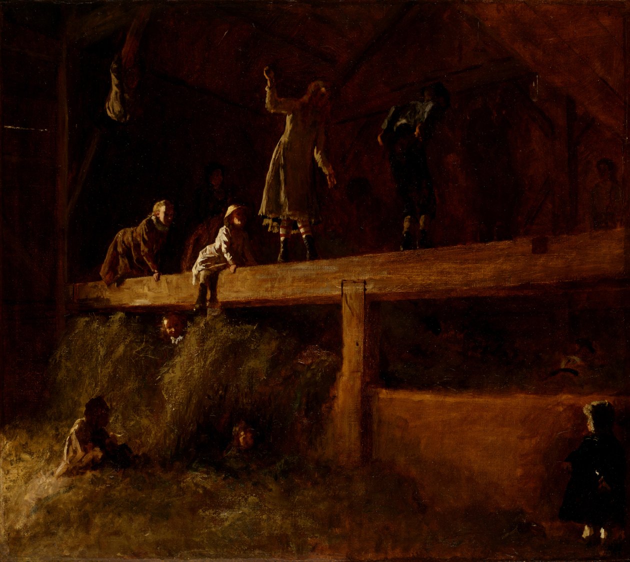Hayloft、1878年頃 作： イーストマン・ジョンソン