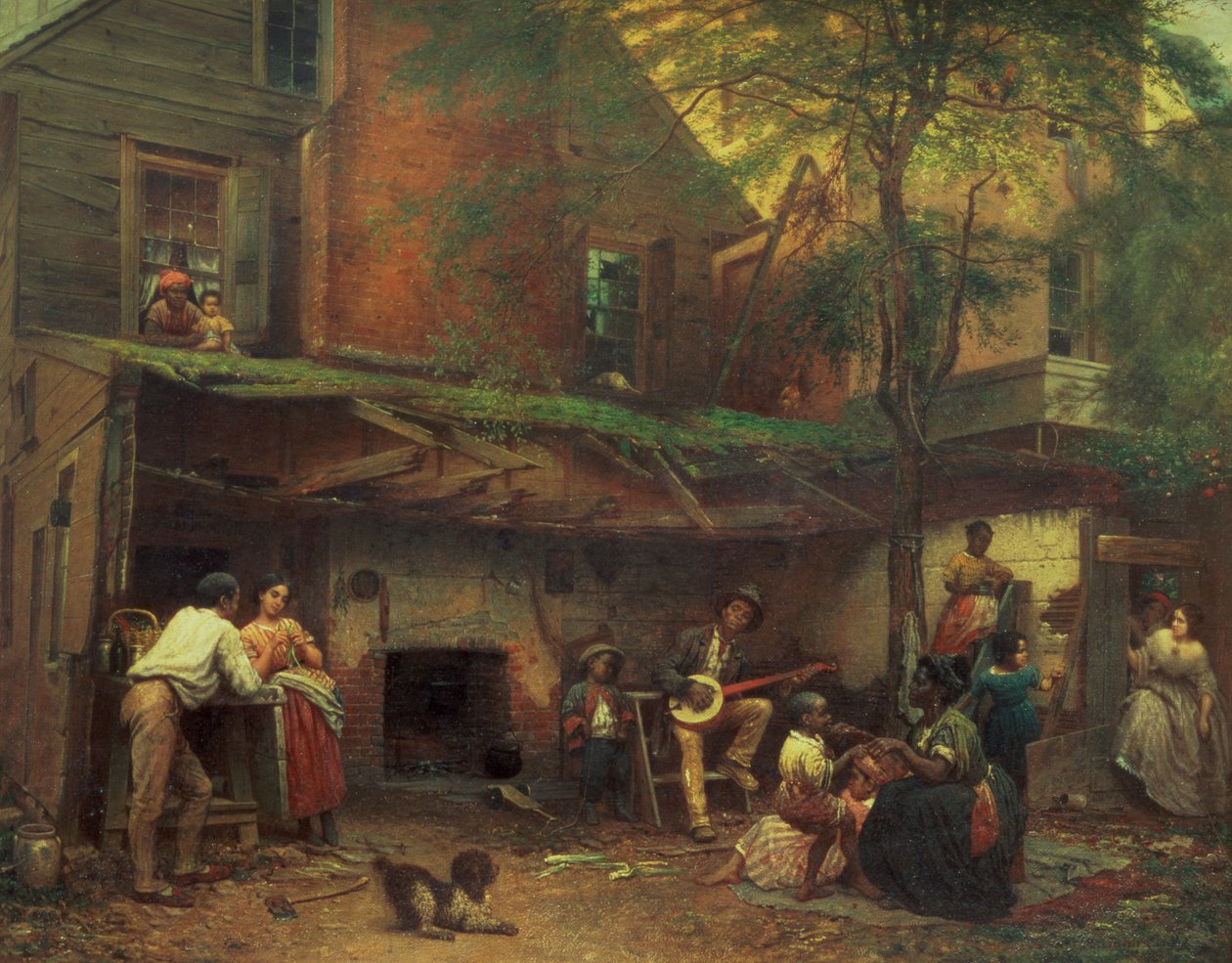 1859年の南の古いケンタッキーの家の生活