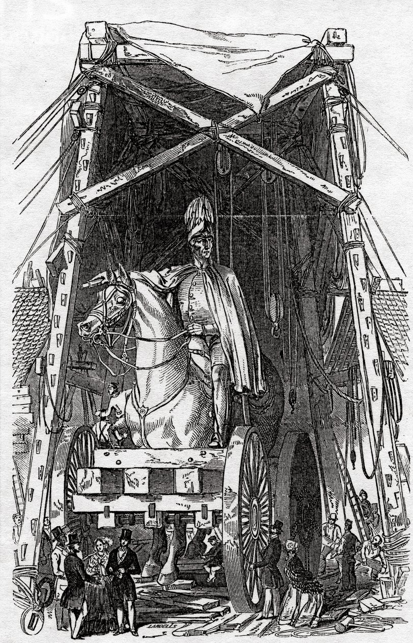 1846年10月3日、「The Illustrated London News」に掲載されたワイアット氏の鋳造所の像 作： エベニーザー・ランデルズ