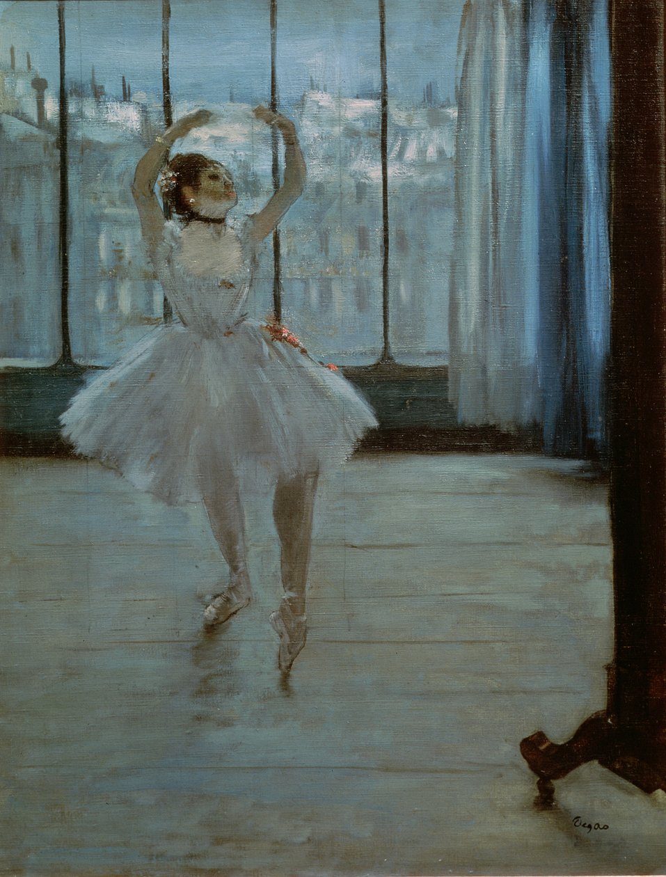窓の前のダンサー（写真家のスタジオのダンサー）c.1874-77 作： エドガー・ドガ