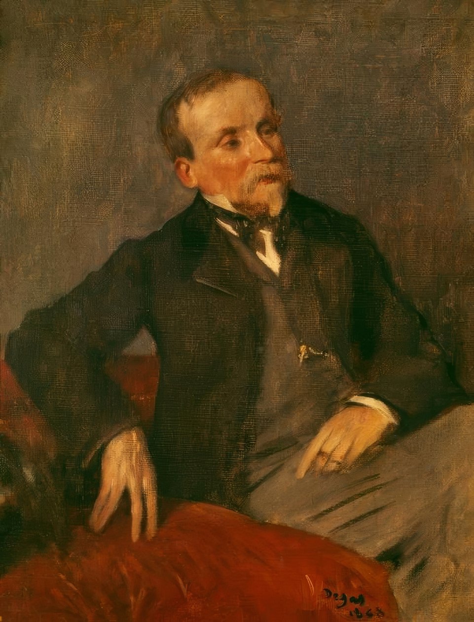 エヴァリスト・デ・ヴァレルネス（1816–1897）画家でありアーティストの友人 作： エドガー・ドガ