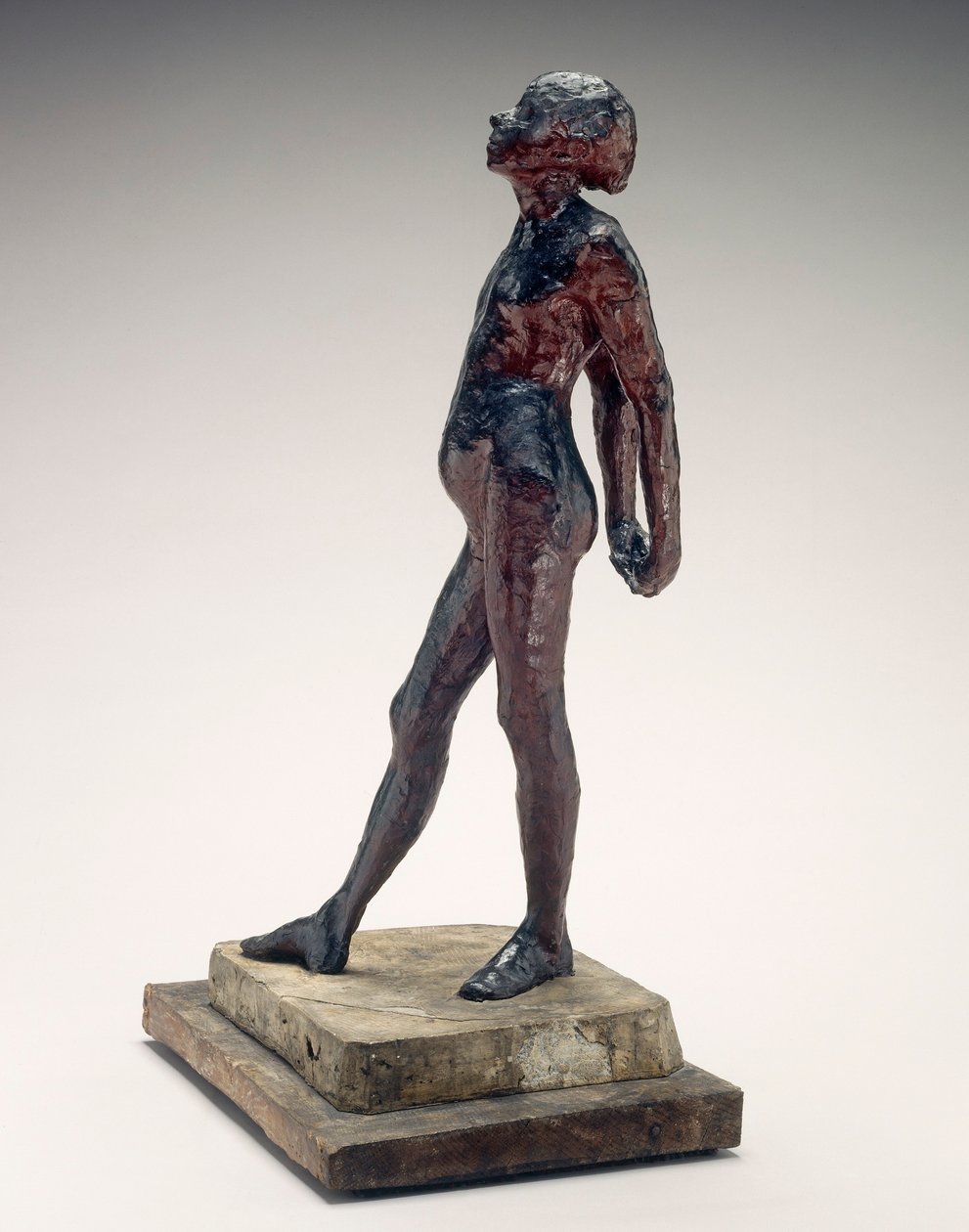 14歳のリトルダンサーのヌード（ヌードリトルダンサー）c.1878-1881（赤いワックスとプラスチリン）の研究 作： エドガー・ドガ