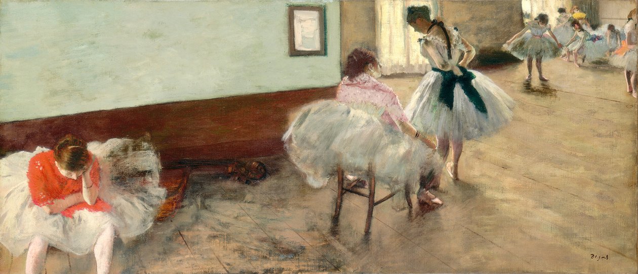 ダンスレッスン、1879年 作： エドガー・ドガ