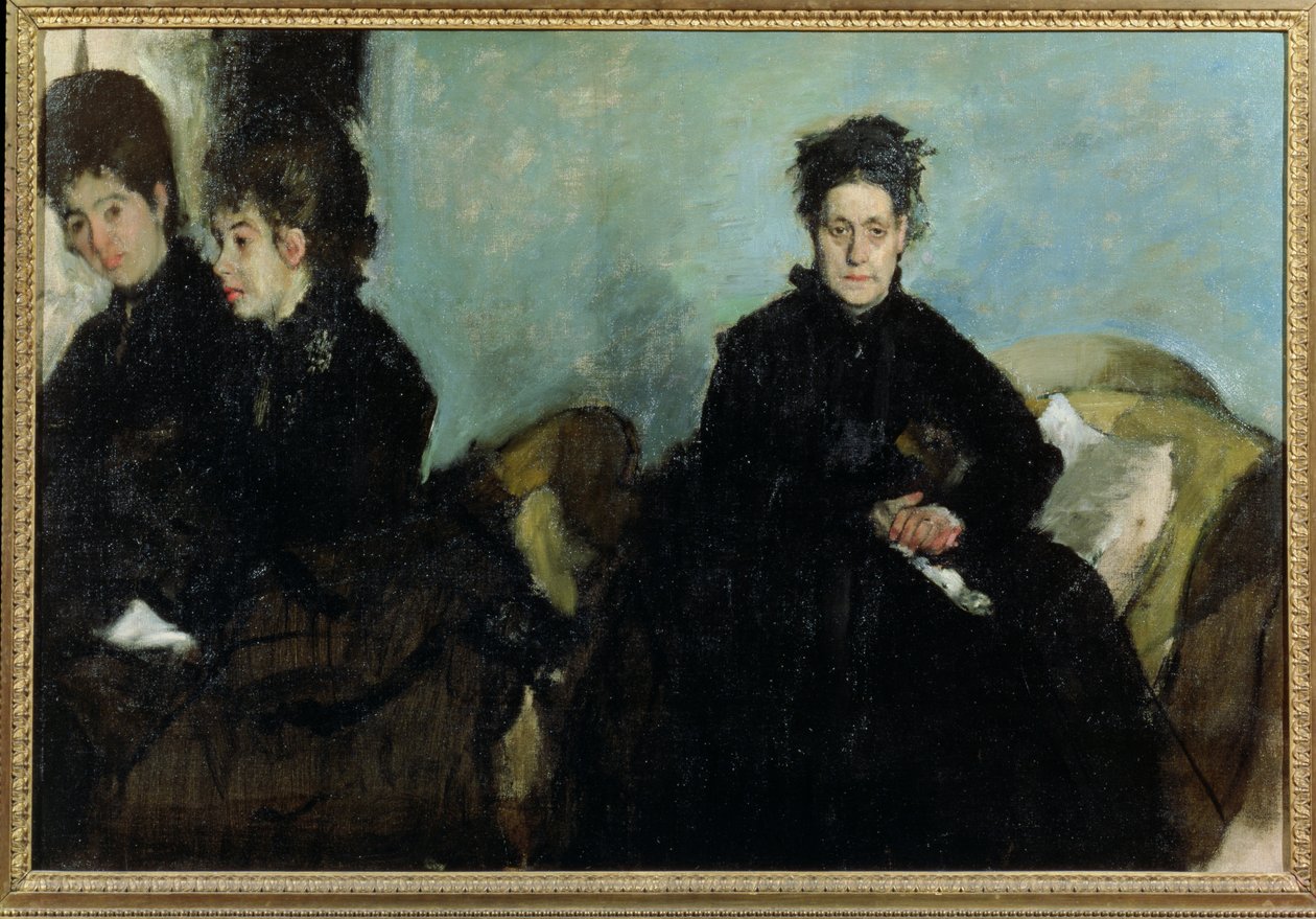 モンテハシ公爵夫人とその娘エレナとカミラ、1876 作： エドガー・ドガ