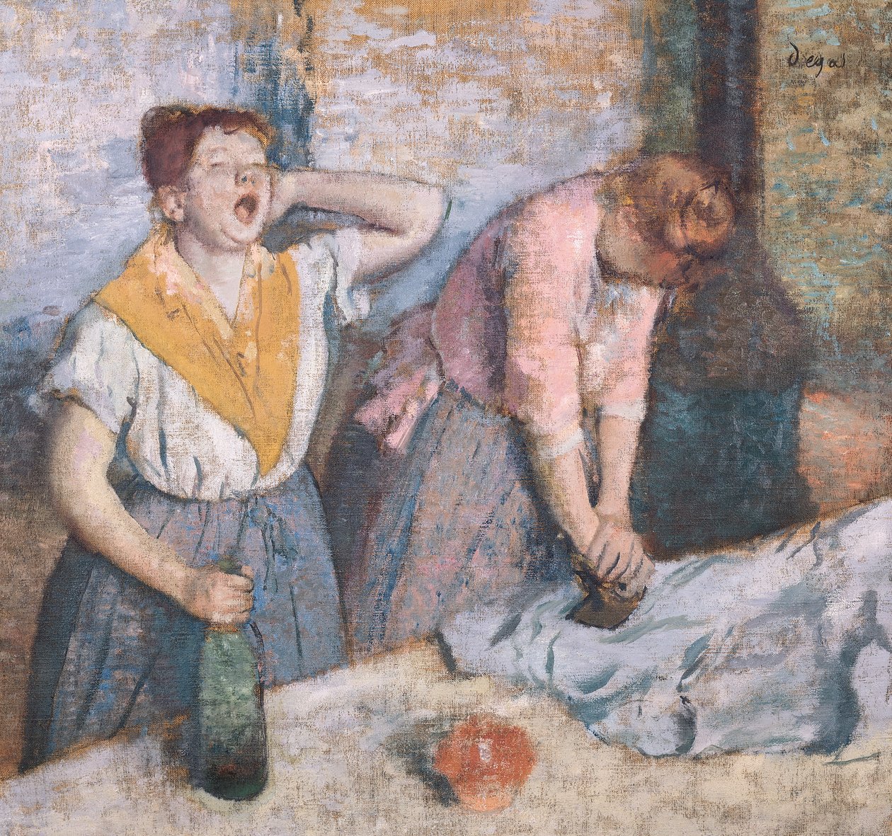 Laundresses、1884年頃 作： エドガー・ドガ