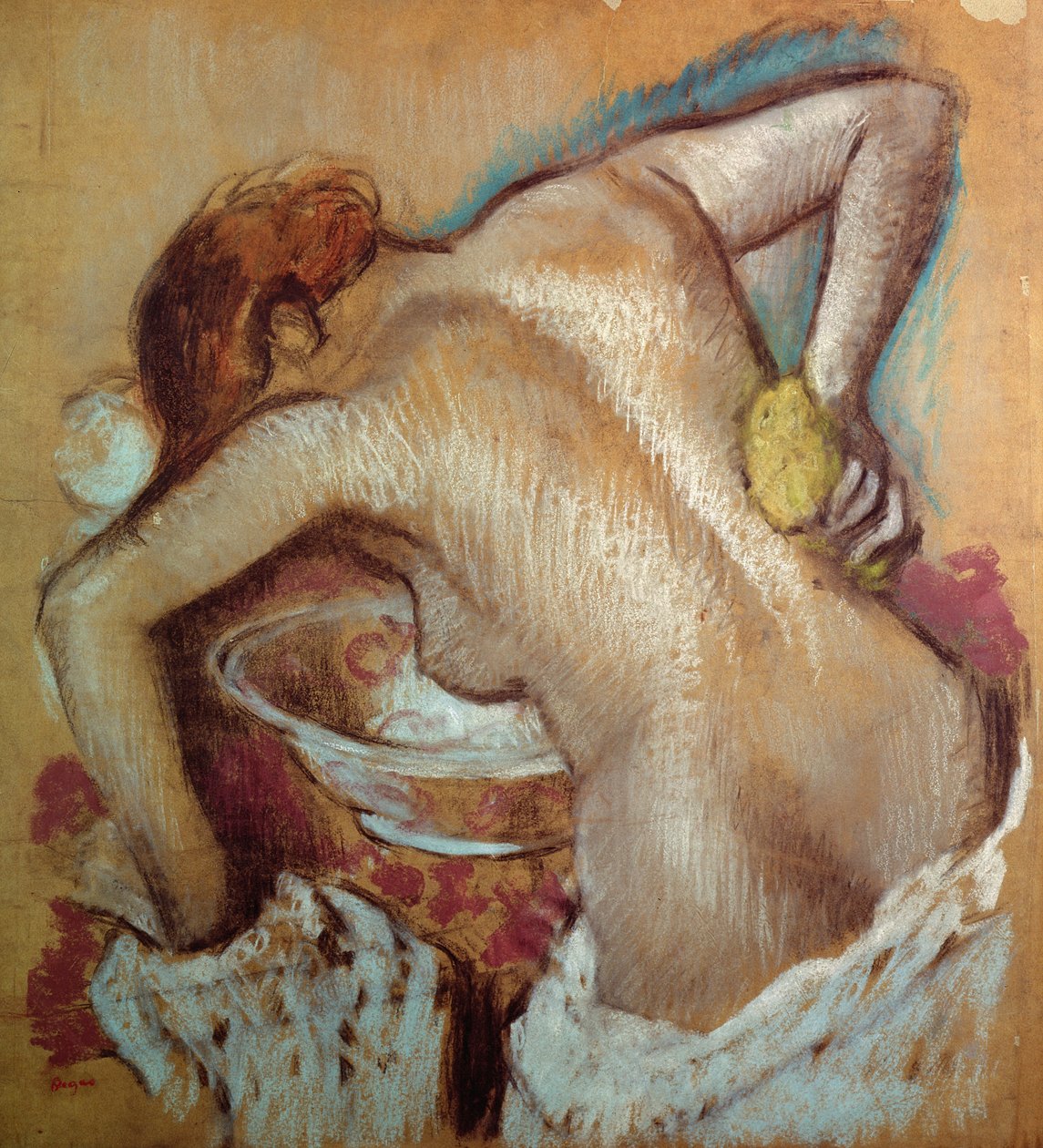 彼女のトイレの女性、1894年頃（パステル） 作： エドガー・ドガ
