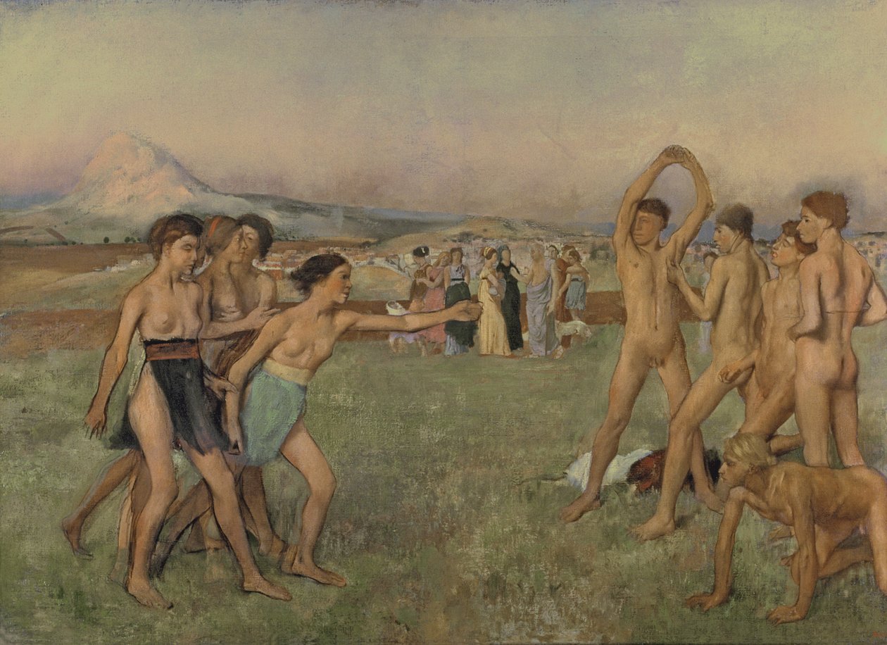 若いスパルタ運動、1860年頃 作： エドガー・ドガ