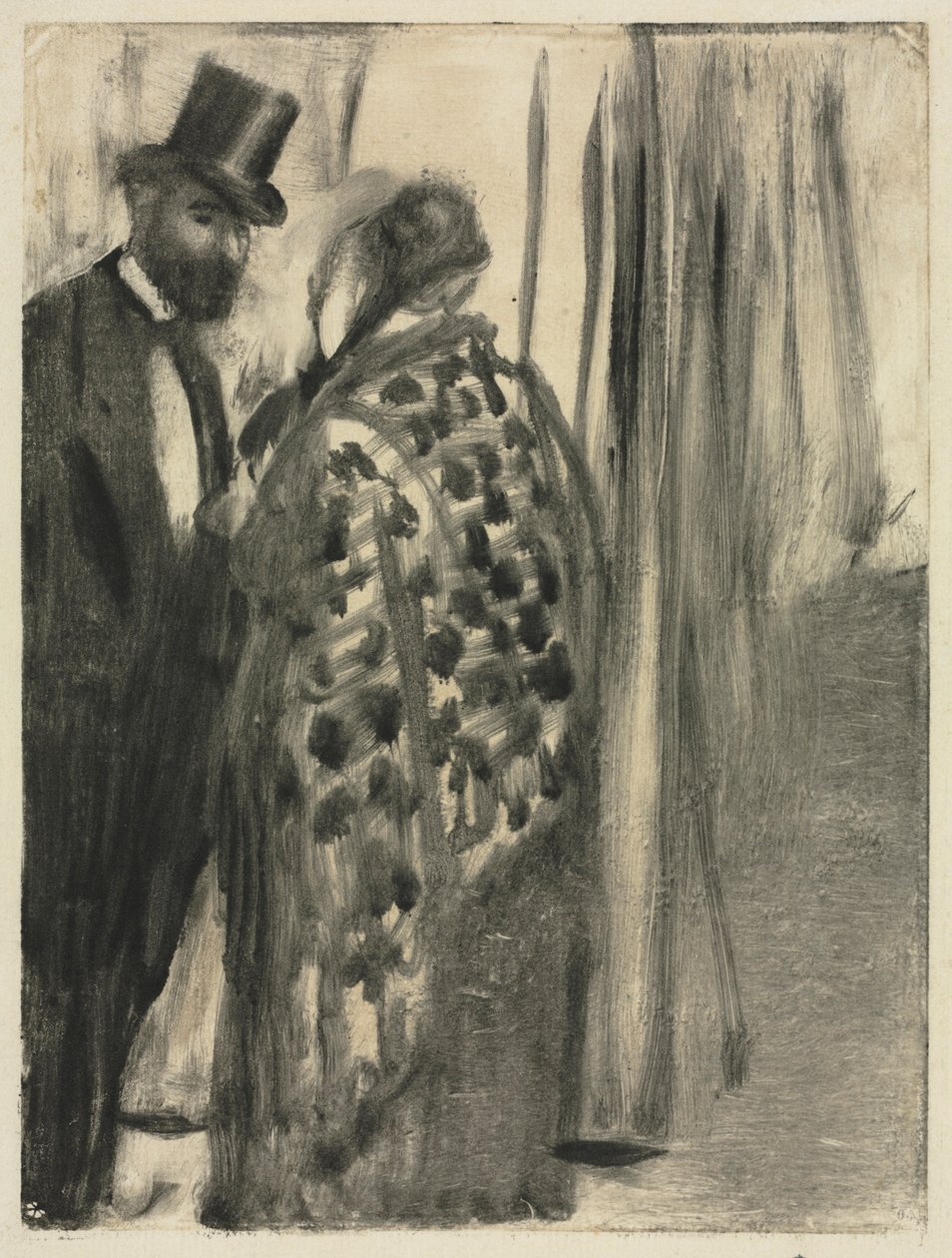 会話：LudovicHalévyとMadame Cardinal The Conversation、c.1880-1883。 作： エドガー・ドガ