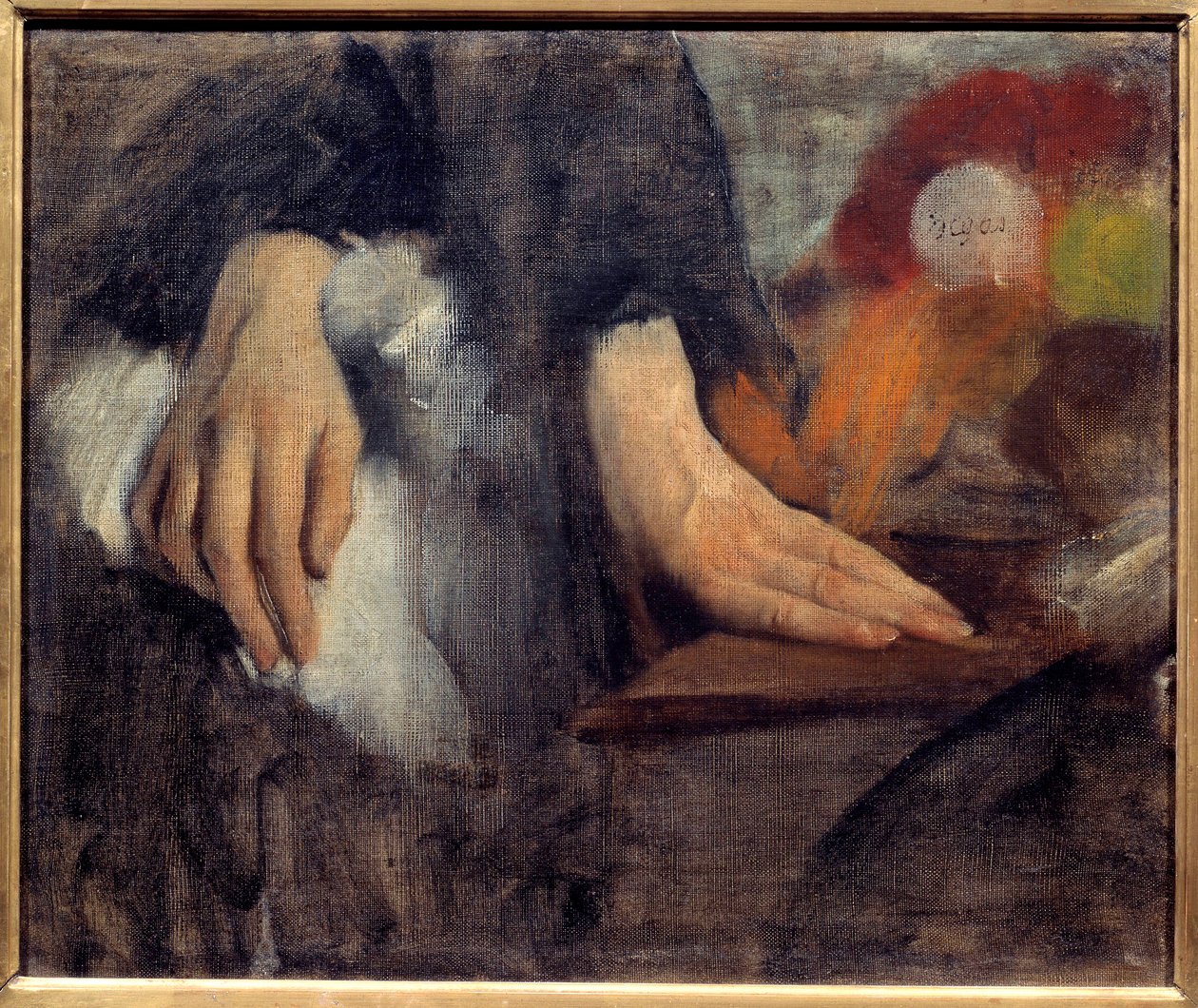 ベッレリー家の手習い エドガー・ドガ（1834-1917）の絵画 1859年 日。0,38x0,46 m パリ、オルセー美術館 作： エドガー・ドガ
