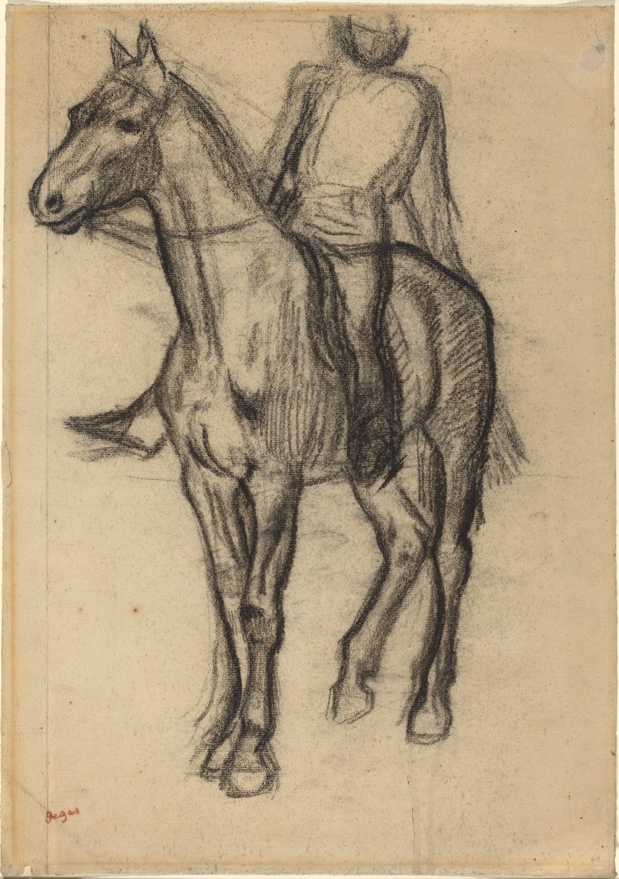 馬とライダー、c。 1878年。 作： エドガー・ドガ