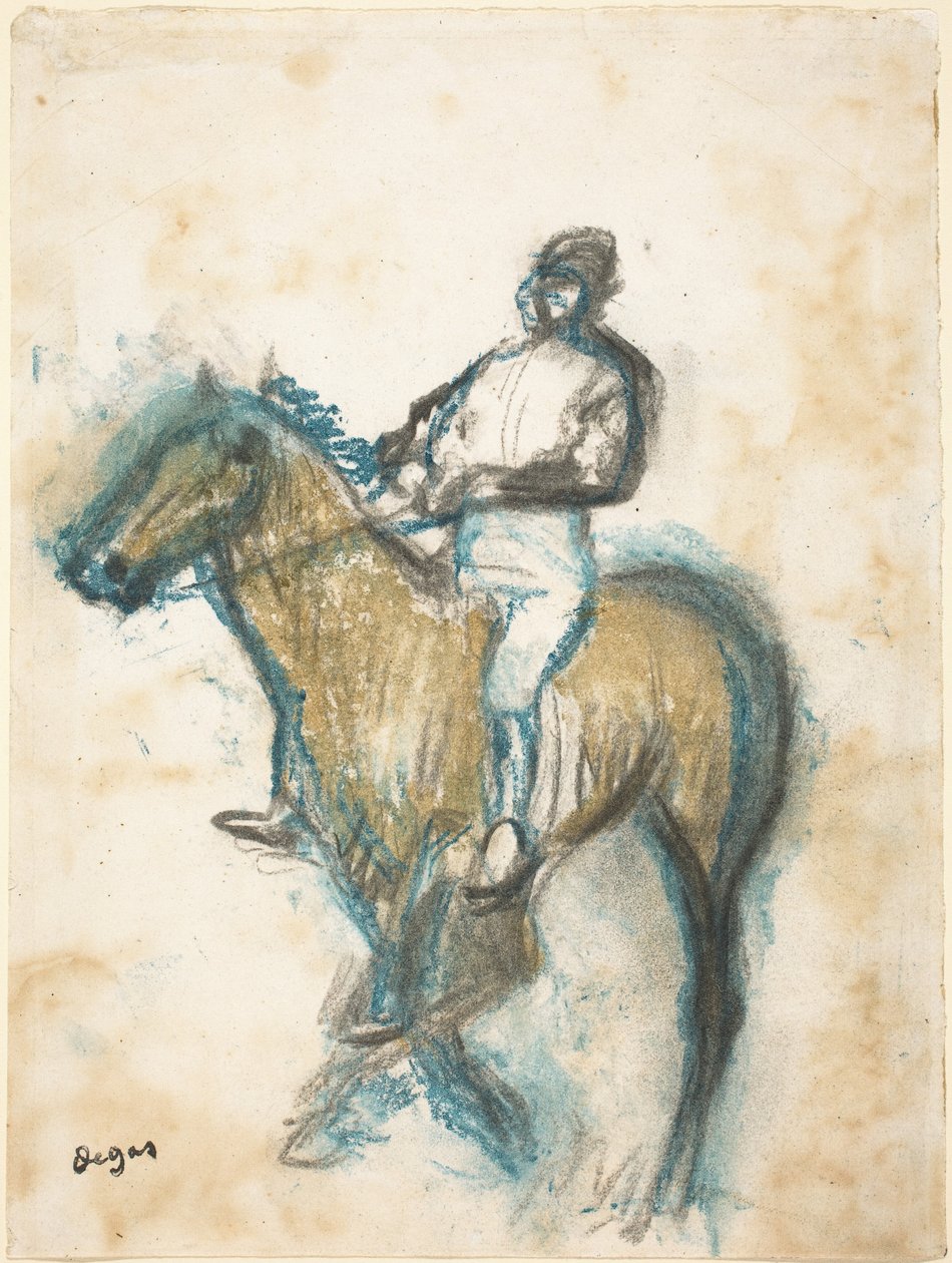 ジョッキー、c。 1898年。 作： エドガー・ドガ