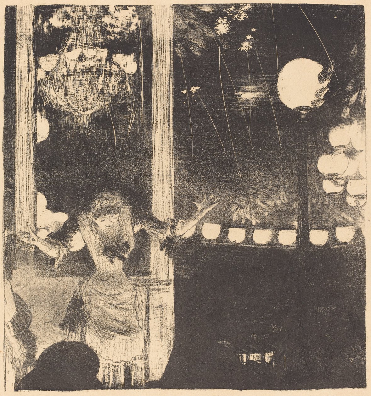 Cafe des Ambassadeur でのマドモアゼル ベカ 大使へ: Mlle Bécat, c. 1877年。 作： エドガー・ドガ
