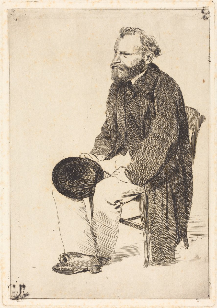 マネ『座り、左を向く』（Manet assis, tourné à gauche） 作： エドガー・ドガ