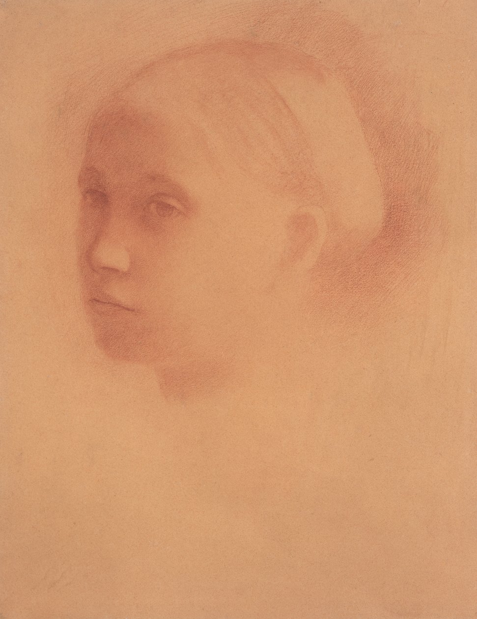 子供時代のマルグリット・ドガ、1854年頃（三色・紙） 作： エドガー・ドガ