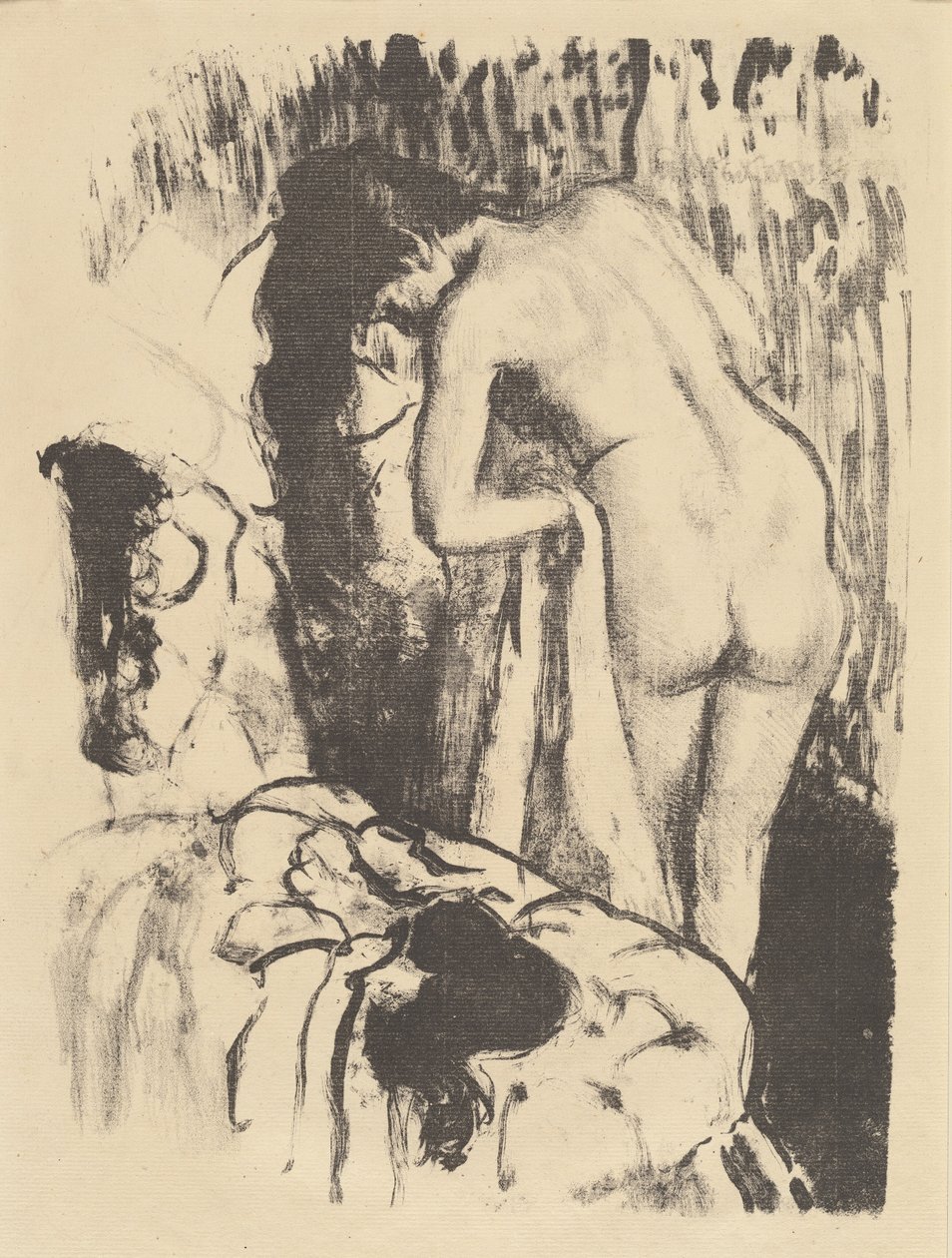 Nude Woman Standing, Drying Herself Femme nue debout, a sa Toilette, c. 1890年。 作： エドガー・ドガ