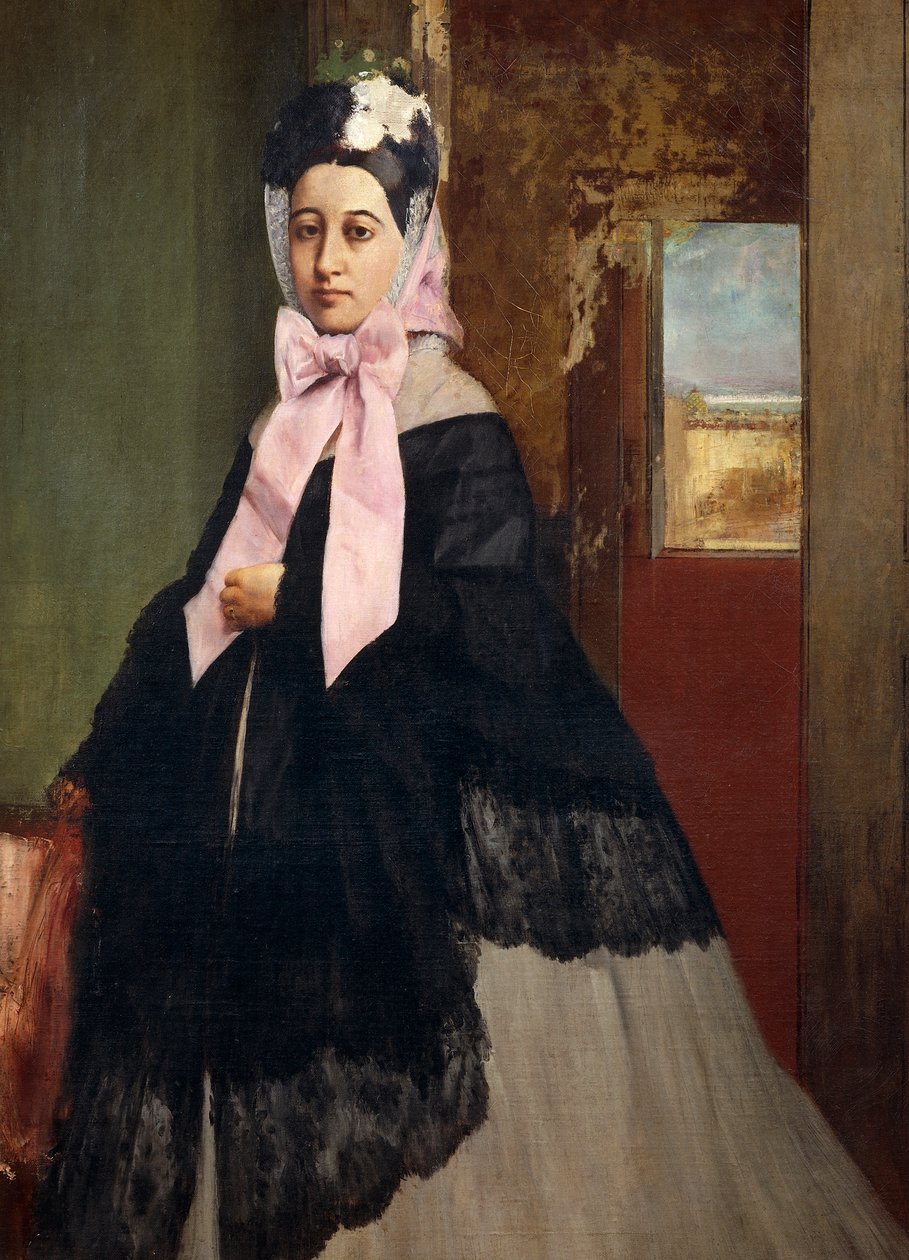 画家の妹、モルビリ公爵夫人テレーズ・ド・ガス（1840～1912）の肖像画 作： エドガー・ドガ