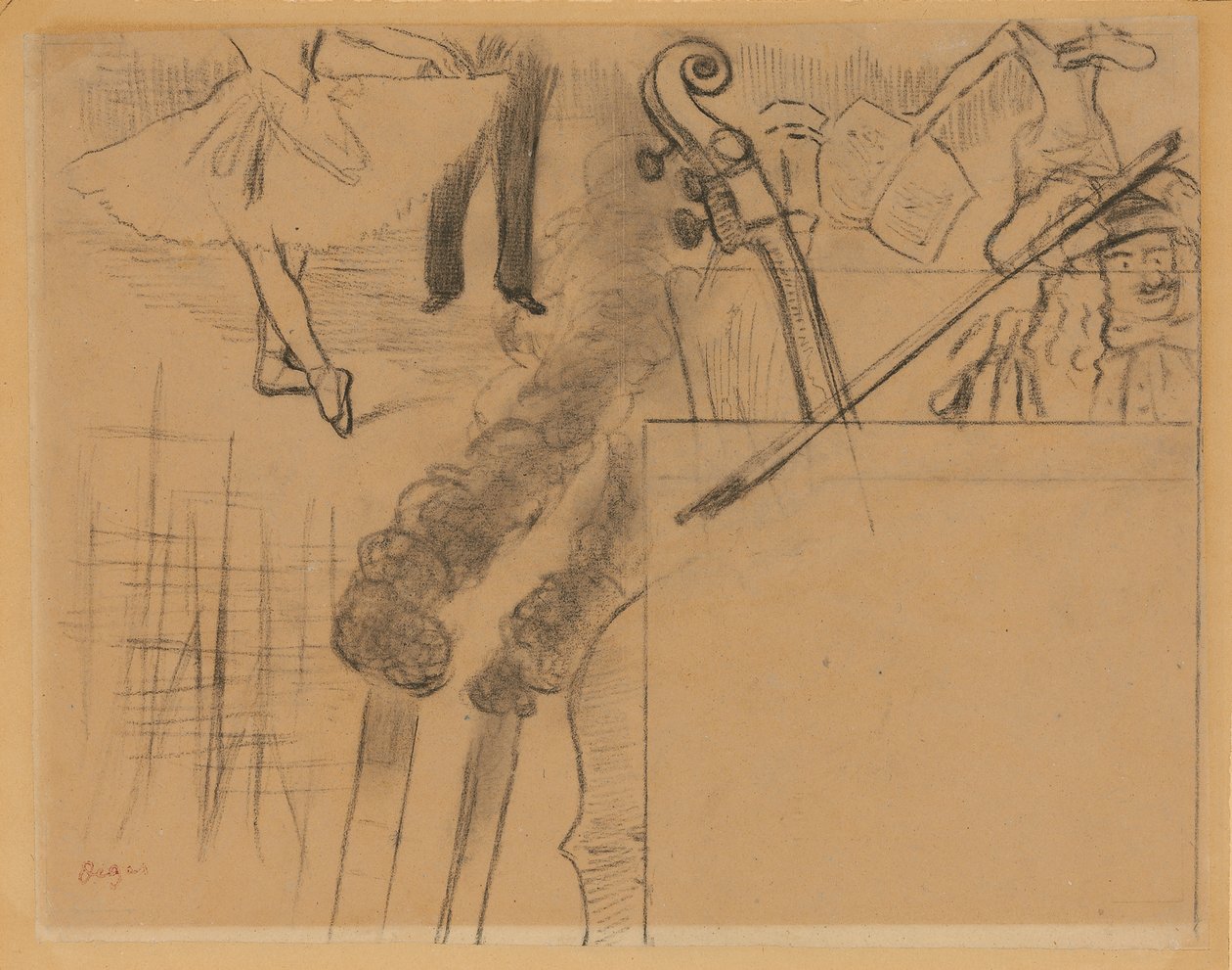 1884年5月15日、Gallerie Ponsin Soiree Artistiqueのプログラムの研究 作： エドガー・ドガ