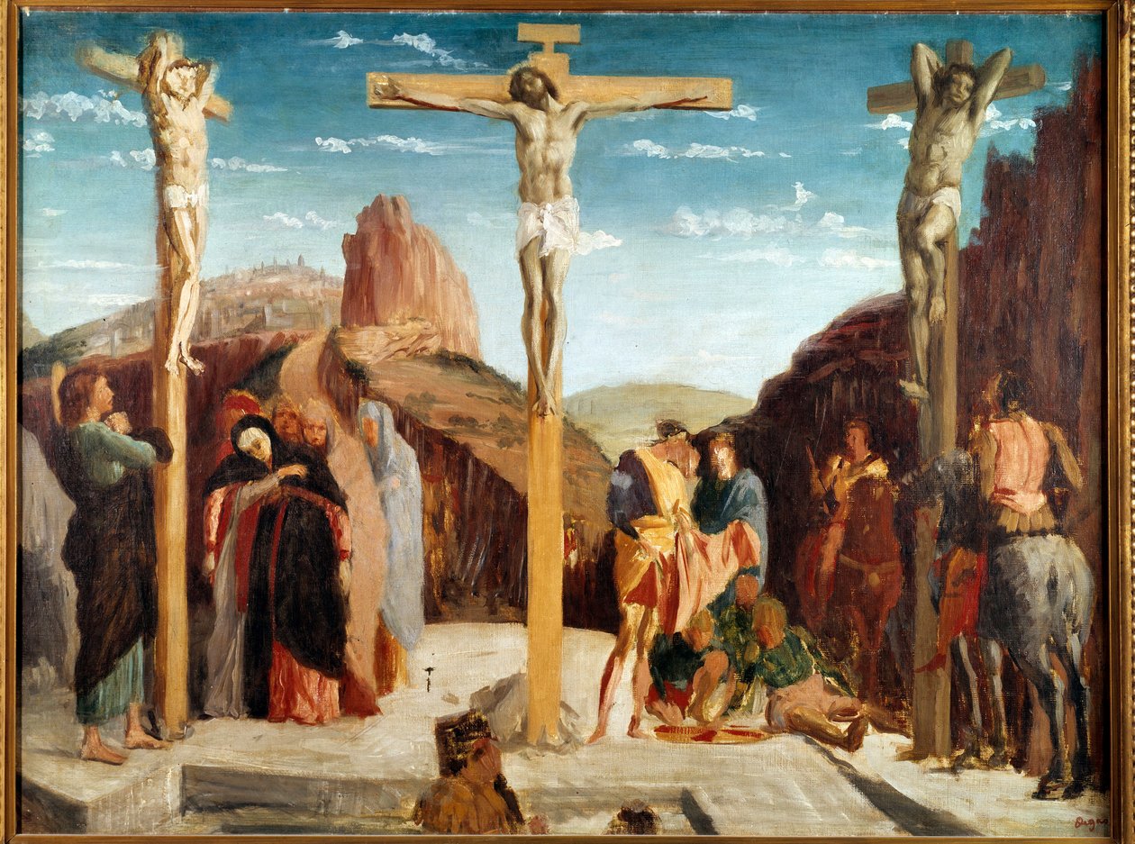 アンドレア・マンテーニャの絵の印象派版。エドガー・ドガ(1834-1917)の絵画 1861 Sun.0,69x0,92m タワーズ、美術博物館 作： エドガー・ドガ