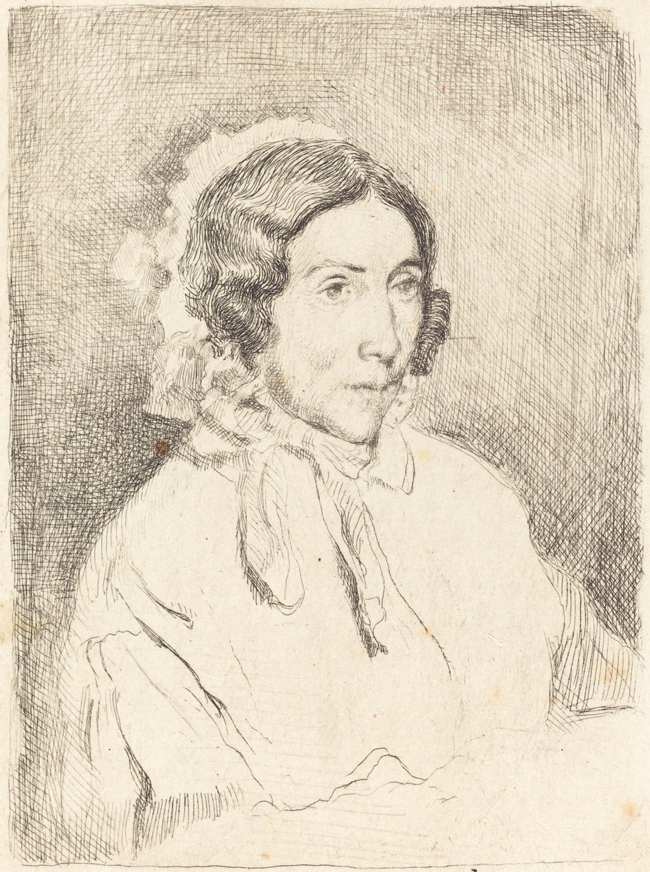 フリル キャップの女性 Dame agée、18591860。 作： エドガー・ドガ