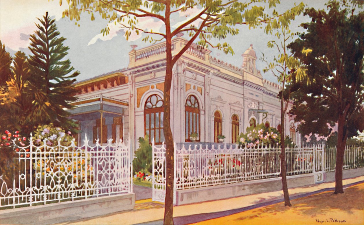 Vilino Nair、バロン・デ・テフェ・フォン・フンホルツ提督の邸宅、ペトロポリス、1914 作： エドガー・L・パティソン