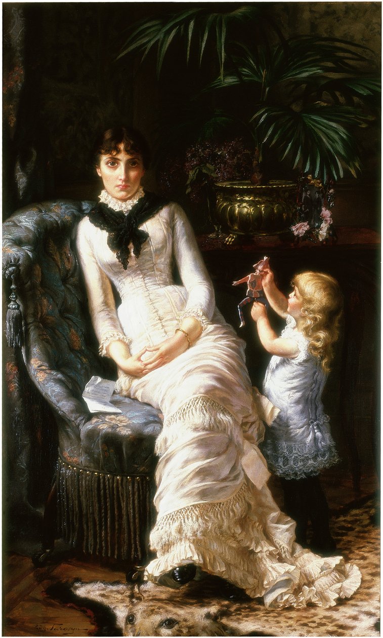 悲しいニュース、1880年から1883年頃 作： エドガード・ファラシン