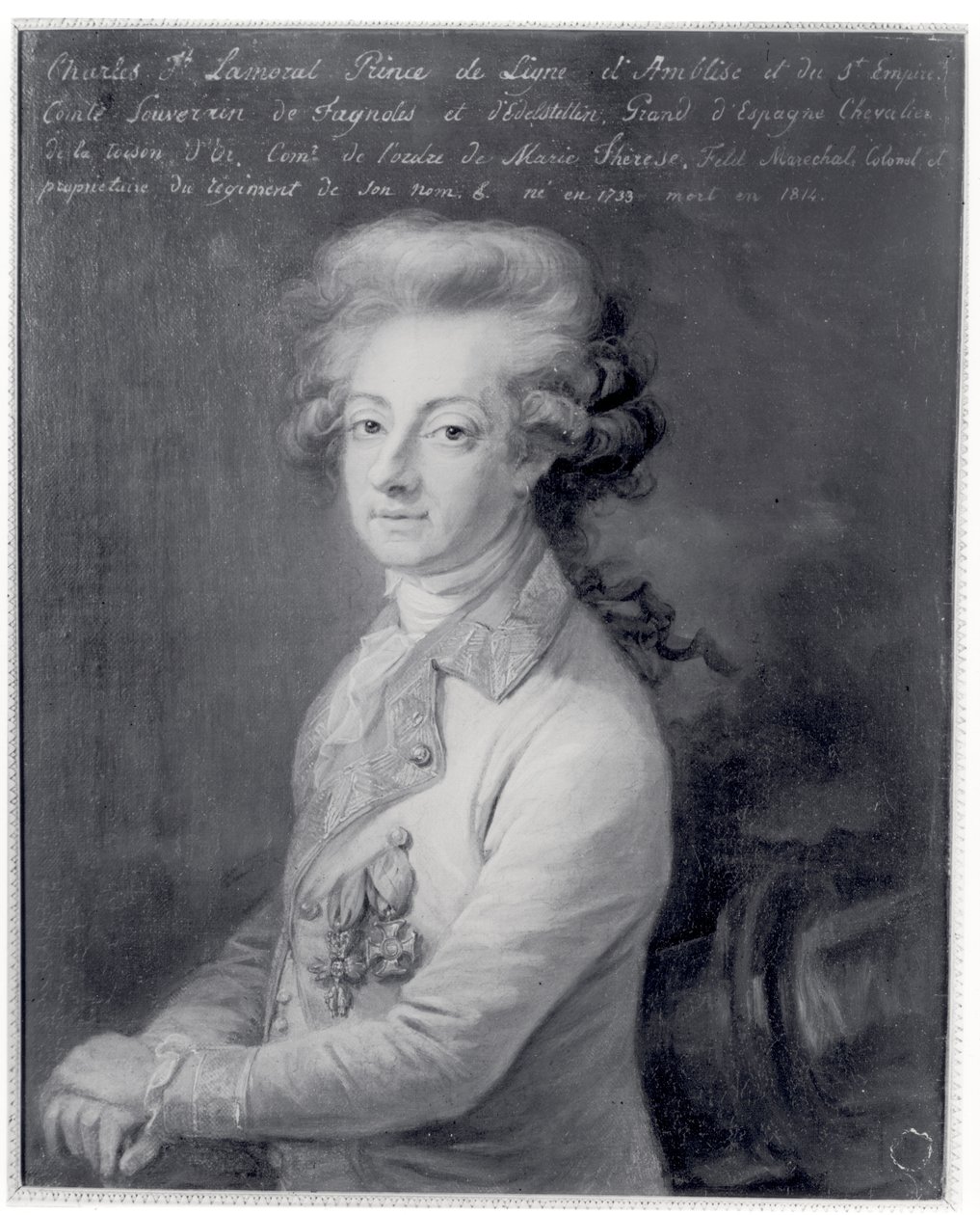 チャールズ・ジョセフ元帥の肖像（1735-1814）リニュ王子 作： エドモンド・レクレール